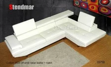 S975BW NEW MODERN GENUINE LEATHER SECTIONAL SOFA
