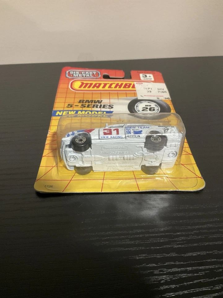 Matchbox BMW Serie 5 Rally Race Team Sedán Blanco/Azul/Rojo FINA Bilstein Foto 2 de 2