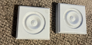 Pair Door Window casing corner wood rosettes blocks 3x3" set home decor wooden
