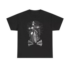 Skull Biker Graphic Tee, Motorcycle Rider Gift Shirt Unisex T-Shirt