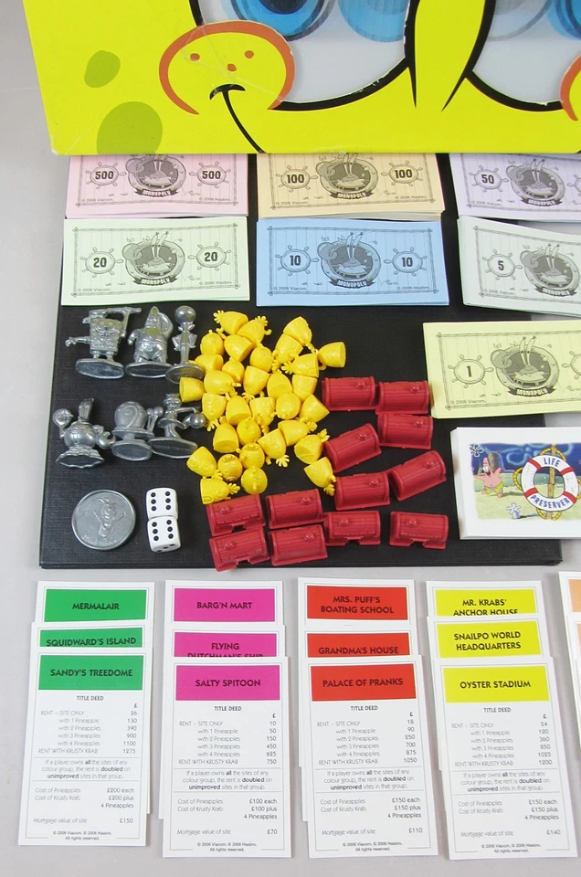 Nickelodeon SpongeBob Squarepants Edition Monopoly (2006) Parker Brothers - Image 4 of 4