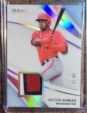 2021 Panini Immaculate Collection #M-VR Victor Robles Materials Nameplate #/15