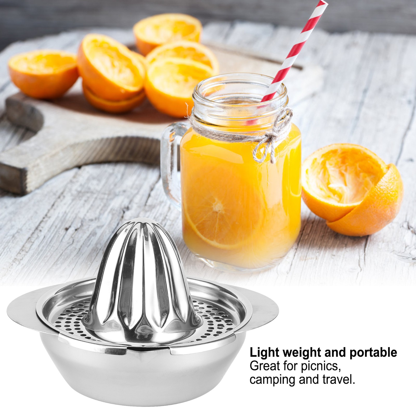 Stainless Steel Manual Juicer Fruit Lemon Orange Squeezer With Bowl Juicer