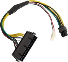 30cm/11.8 Inch 24-Pin to 6-Pin 18AWG ATX PSU Power Supply Adapter Cable for HP Z
