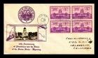 IDAHO STATEHOOD 50TH ANNIVERSARY FDC SCOTT 896 BLOCK OF 4 CROSBY PHOTO US COVER