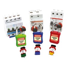 LOTO 3 x Slider Circuit Breaker (MCB) Kit - Pin In/Out and Wide