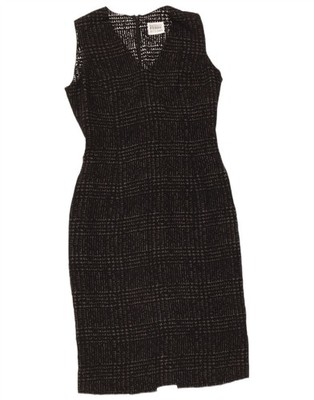 Gianfranco Ferre Damen Etuikleid UK 10 Small schwarz Hahnentritt EC16