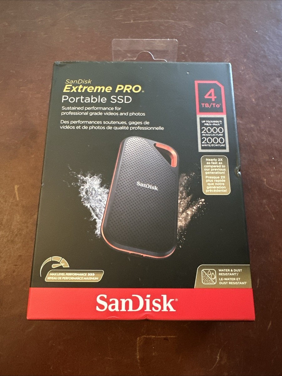 SanDisk Extreme PRO V2 4TB USB-C Portable External SSD