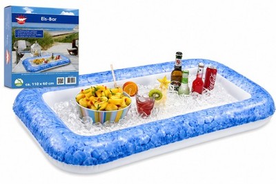 Wehncke Eis-Bar 110x60 cm Aufblasbare Poolbar Getränkekühler Partybar Kühlbar