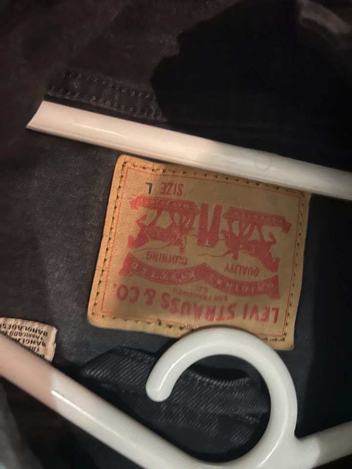 Chaqueta de Camionero LEVI'S Vintage Fit Negra 100% Algodón - Para Hombre Talla L - NUEVA * Foto 3 de 3