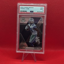 Panini 2020 Mosaic CeeDee Lamb Rookie #207 PSA 9 Dallas Cowboys Football Card. rookie card picture