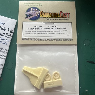 Barracuda Studios 1/72 #R72088 Fw190A-1~A-4 Wheels and Geardoors