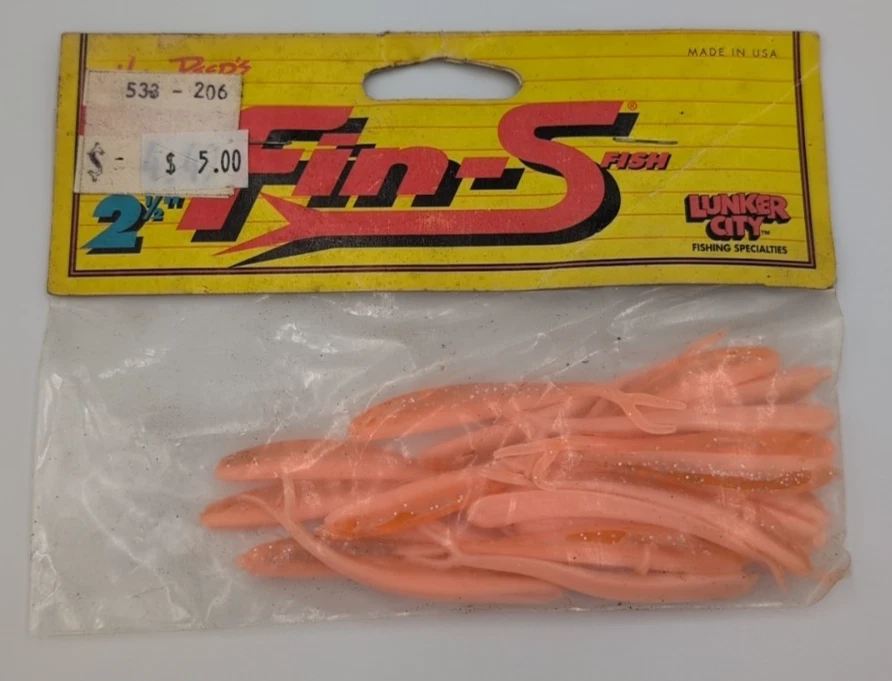 Lote de 5 - Señuelo de pesca Lunker City Fin-S - #56 Bubble Gum Ice 2,5" - 20/paquete Foto 2 de 4