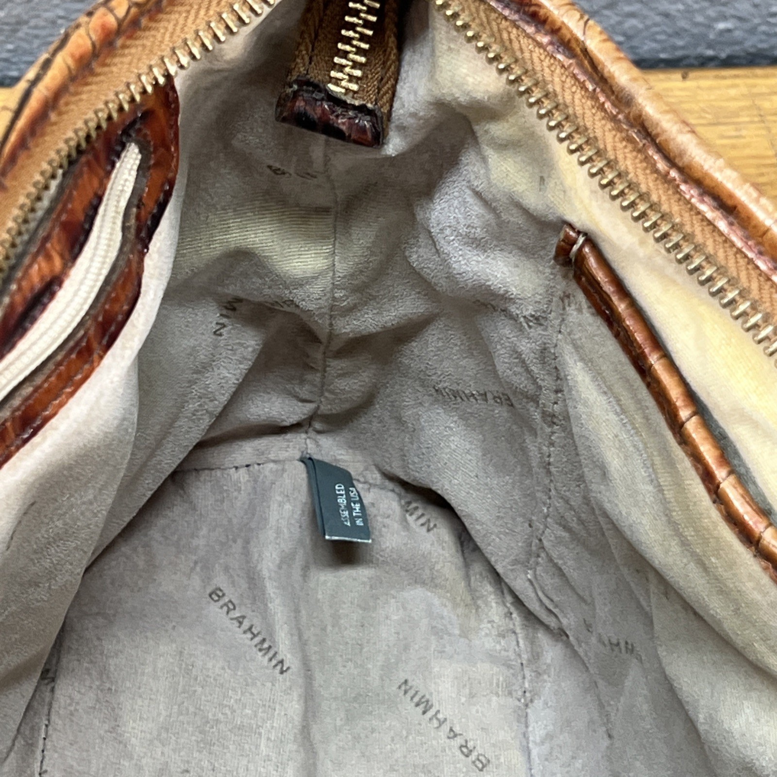 Brahmin Melbourne Collection Mini Asher Crocodile Patterned Handbag READ — image 20