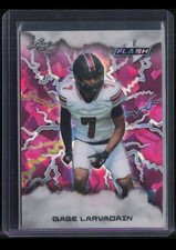 2025 Leaf Flash Gage Larvadain 1/1 Football Card Cracked Ice 1 of 1 Rookie RC