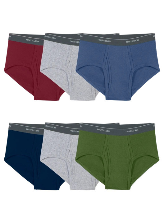 Fruit of the Loom Men's Mid-Rise Fashion Brief 6 Pack - 6P4610 FREE ...