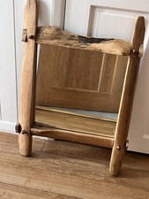 Vintage Handcrafted Wooden Driftwood Wall Mirror Rustic Nautical Seaside Beach