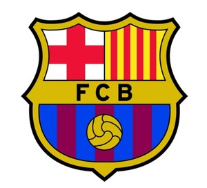 Pegatina Escudo Fútbol Barcelona Vinilo Impreso Coche Moto Casco Adhesivo Color