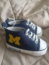 Baby Fanatics Pre Walker Hightops University Of Michigan Size 0-6M BNWOT