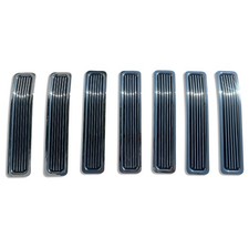 For 1997-2006 Jeep Wrangler Tj Front Upper Bumper Billet Grille Insert Chrome 7p For 1997-2006 Jeep Wrangler Tj Front Upper Bumper Billet Grille Insert Chrome 7p
