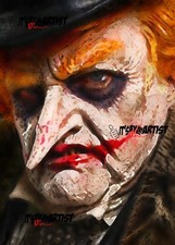 ACEO ATC Sketch - The Trumpenguin - 1/1 - Authenticity Stamp