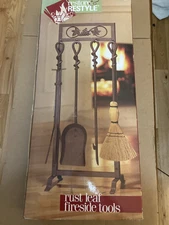Iron Grape Leaf Fireplace Tool Set 5 Piece  NEW IN THE BOX 1999 Twisted Metal