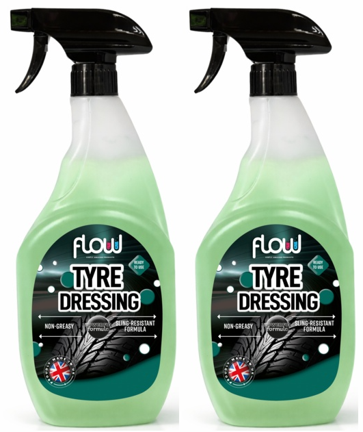 2x FlowChem Tyre Dressing Cleaner Car Van Dirt Road Grime Brake Dust 750ml