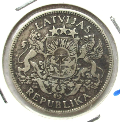 Lettland Silber 1 Lats 1924 LATVIJAS REPUBLIKA - Bild 1 von 2