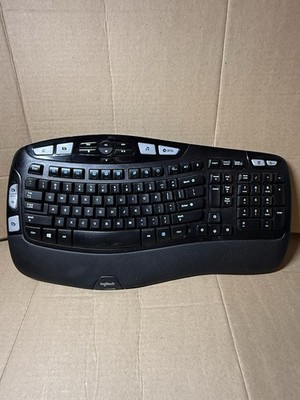 Logitech K350 Wireless Ergonomic Keyboard Wave No USB Receiver. Tested & Working