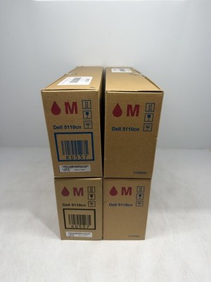 Lot of 4 Dell 5110cn High Capacity Magenta Cartridges *Open Box
