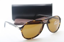 NEW PERSOL P 3194-S 1054/33 BROWN HAVANA SILVER AUTHENTIC SUNGLASSES 59-15