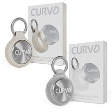 CURVD Premium Carrying Case - Durable Travel Keychain Container, Blue, Gray