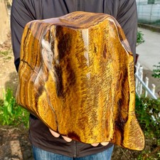 12.43LB Natural  glossy tiger's Eye rough raw stone rock specimrn madagescar