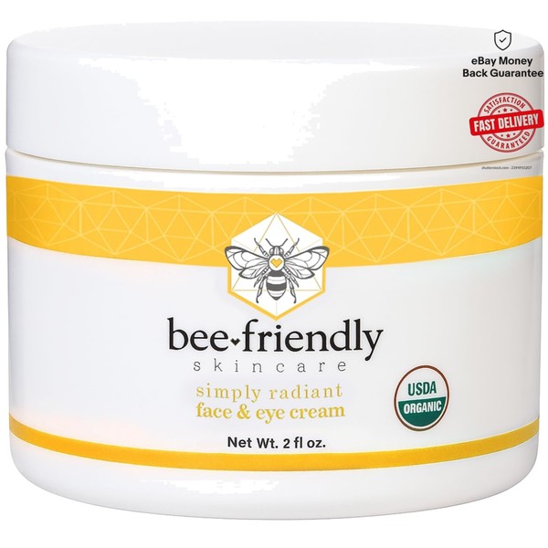 Crema facial y de ojos orgánica todo en uno - Certificado por el USDA, fórmula hidratante de 2 oz