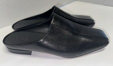 NWOB Vince Women's Nida Black Leather Slides Slip On Shoes Size 8.5 M