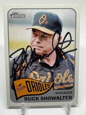 2014 Topps Heritage Buck Showalter #323 SIGNED MLB Baseball Card Manager