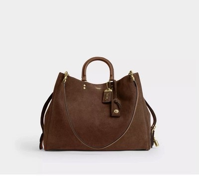 Coach Rogue 40 Warm Brown Suede NWT