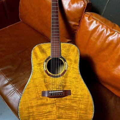41-Inch Handcrafted Solid Gold Nanmu Professional Acoustic Guitar