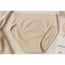 Mystere Seamless Comfort Hi Cut Brief Panty Small Papyrus Nude NWT