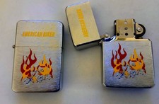 Benzin Feuerzeug American Biker Flames Sturmfeuerzeug Petrol Lighter