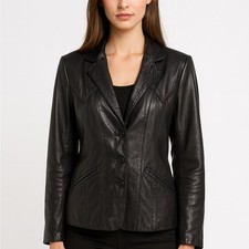 Wilson Women's Classic Black Leather Jacket