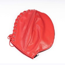 Soft PU Leather Bondage Head mask Open face eyes mouth Headgear head hood