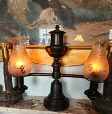 Hooper Double Arm Argand Lamp not Electrified Bronze