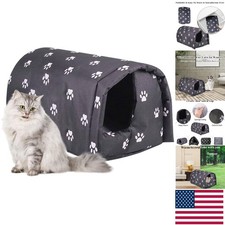 Durable Foldable Cat House - Warm Weatherproof Shelter for Cats  Small Dogs