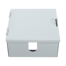 Lockable Outdoor Electrical Outlet Cover Metal Secure Charging Port Silver