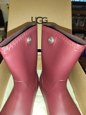 UGG Sienna Matte Rain Boot in Garnet Red.