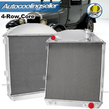 4 Rows Aluminum Radiator Fits 1917-1927 Ford Model T Bucket 2.9l Chevy Engine