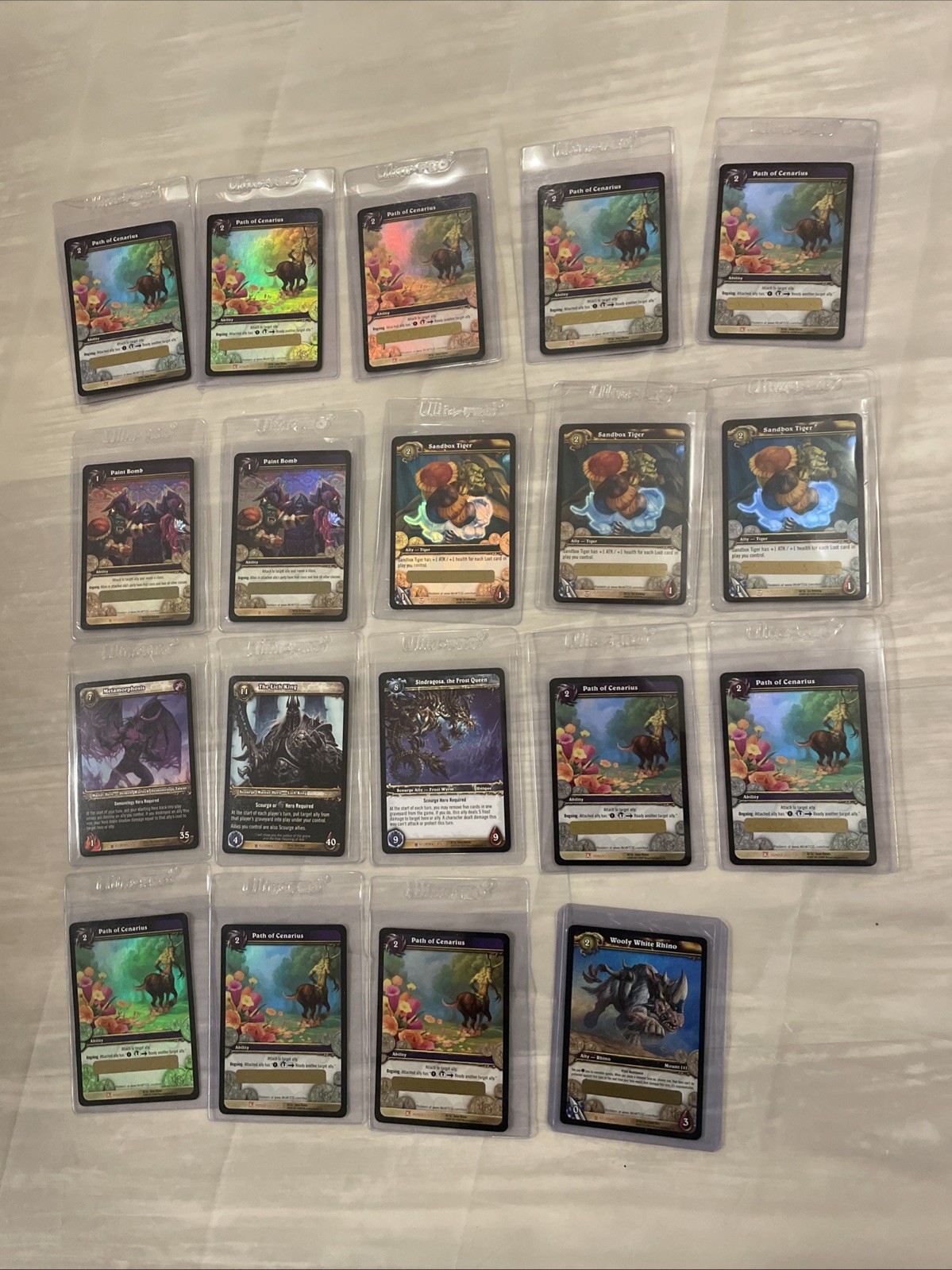 World of Warcraft TcgLot Of 19 Loot Cards And Rares New Unscratched