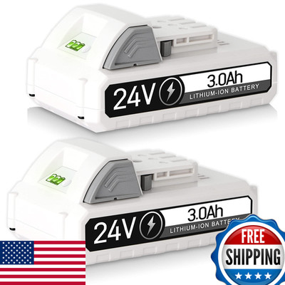 Tenhutt 2Pack 24V 3.0Ah Replace Battery For Snow Joe Sun Joe Power Joe Auto Joe