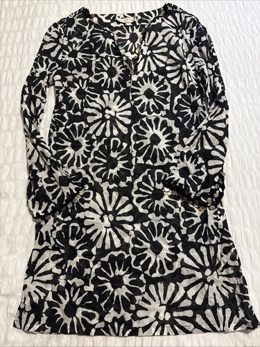 TORY BURCH POMELO BLUMEN STRAND TUNIKA SCHWIMMEN COVER Shell DETAILING Gr. Small